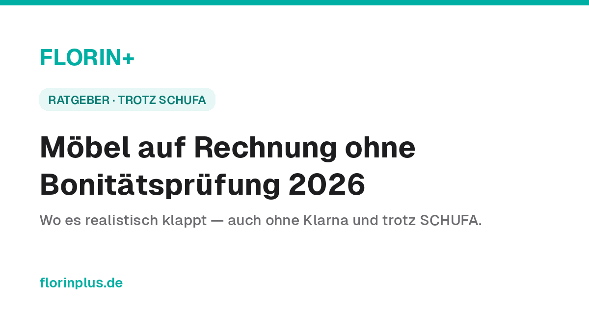 Möbel auf Rechnung: Shops & Prüfung 2026